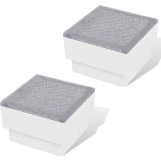 vidaXL Boden-Einbauleuchte 2 100 x 100 x 68 mm Weiß