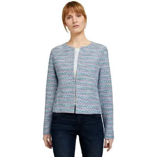 TOM TAILOR Damen Bunter Boucle-Blazer - Multicolor Boucle, M - M