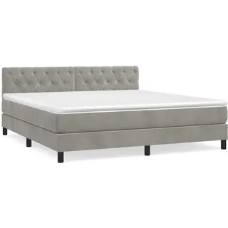 vidaXL Boxspringbett 160 x 200 cm Hellgrau