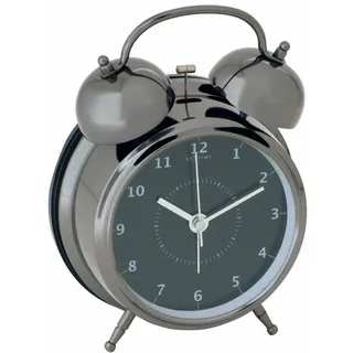 Nextime Wake Up Wecker Glockenwecker Retro Design Schwarz Metall 12.5 cm 5112ZW