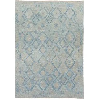 Nain Trading Orientteppich Kelim Afghan Heritage 209x299 Handgewebter Orientteppich, rechteckig, Höhe: 5 mm grau
