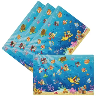 Ritzenhoff & Breker Haribo Seaworld Tischsets blau, Kunststoff, Rechteckig, 30x0.1x45 cm