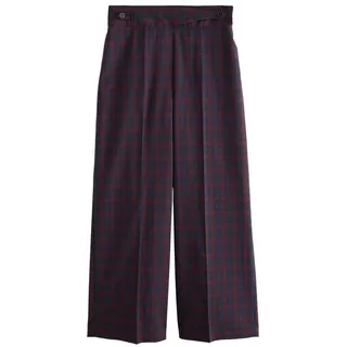 Next Palazzohose Hose mit weitem Bein und Karomuster (1-tlg) rot 31