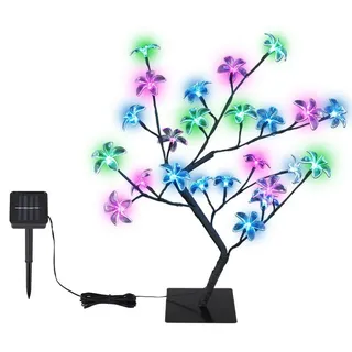 LED Solarleuchte, Schwarz, Metall, Stehend, Schalter, H 60cm
