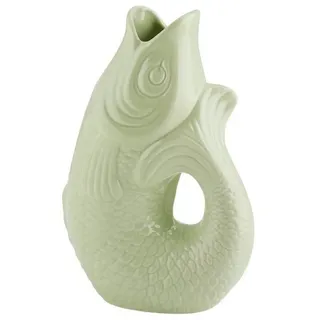 Giftcompany Gift Company Vase Monsieur Carafon S, Dekovase in Fisch-Form, Steingut, Seafoam, 25 cm, 1087403043