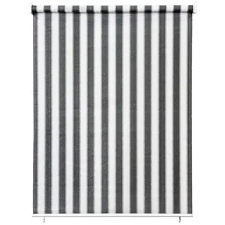 paramondo Außenrollo Senkrechtmarkise Sonnenschutz Sichtschutz für Balkon Terrasse, Freihängend, Reiß- & Wetterfest, Pflegeleicht, 160 x 240 cm (BXH) grau-weiß