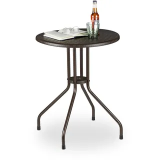 Gartentisch Bistrotisch Balkon Tisch wetterfest kompakt Polyrattan Tisch