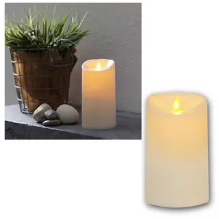 Star Trading M-Twinkle LED Stumpenkerze 15 cm gelb