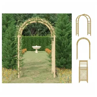 vidaXL Rosenbogen mit Rankgitter 141 x 97 x 243 cm Braun