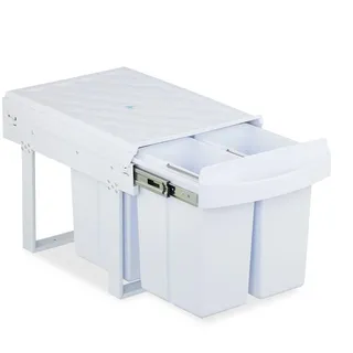 Relaxdays Einbaumülleimer 32 l Weiß