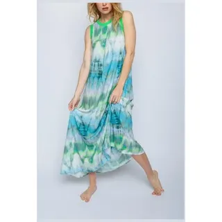 Emily Van Den Bergh Blusenkleid Kleid EMILY VAN DEN BERGH batik aqua