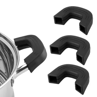 JEYORZY 3 Paar Silikongriffe für Töpfe, Topfgriffe Silikon, Topflappen Topfgriff Küche Schutz Kochen Finger, Topfgriff Griffe, Topfgriff Hitzeschutz Silikon Assist Griff Halter für Bratpfannen Woks