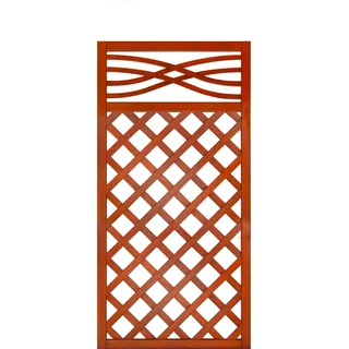 Andrewex Sichtschutzelement Malaga mit Gitter 180 cm teak