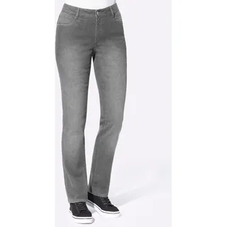 Thermojeans CASUAL LOOKS Gr. 25, Kurzgrößen, grau (grey, denim) Damen Jeans 5-Pocket-Jeans Straight-fit-Jeans