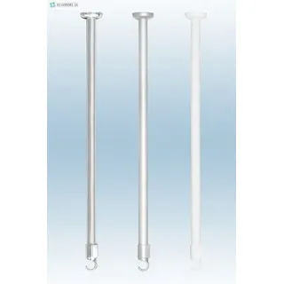 ALU DECKENHALTERUNG EXTRA LANG 120 cm! FÜR WINKELSTANGE DUSCHVORHANGSTANGE SILBER GLÄNZEND! UNDERSEILING OF CORNER ROD!