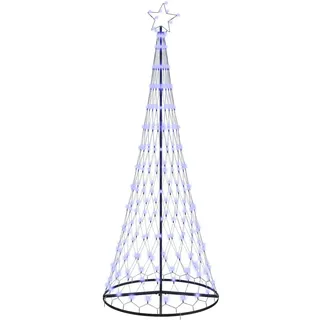 vidaXL LED Weihnachtsbaum 250 cm Metall 100 x 100 x 250 cm inkl. Ständer Blau