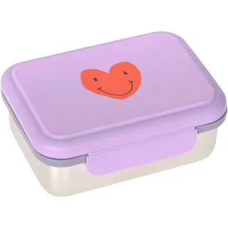 Lässig Edelstahl-Brotdose Lunchbox - Little Gang Heart - Lilac