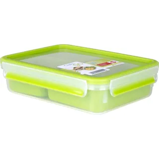 emsa Lunchbox CLIP & GO 5.8 cm hoch 1,2 l transparent/grün