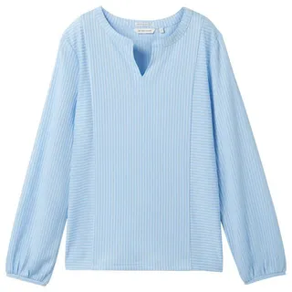 Tom Tailor Vertical Stripe Bluse Blue White Thin Stripe M