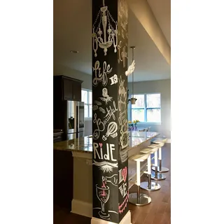 Magnetfolie | Haftgrund für Magnete | Magnettafel | Ferrofolie selbstklebend | beschreibbar, abwischbar, magnetisch | (schwarz, 200x40cm)