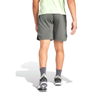 adidas Men's Workout Logo Knit Shorts Freizeit, Legend ivy/Black, L 7 inch