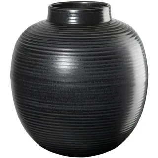 Asa Selection japandi HOME, Schwarz, Keramik, 22 cm, Dekoration, Vasen, Keramikvasen