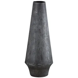 GILDE Bodenvase NOIR Vase - schwarz - Aluminium - H. 46cm - Dekovase (1 Stück), Große Blumenvase - Deko Vase für Blumen - Stilvolle Vasen schwarz