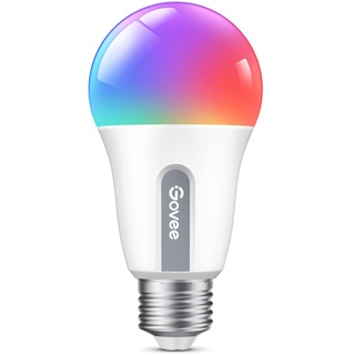 Govee Smarte Glühbirne E27, Farbwechsel mit Musiksynchronisation Lampe, 54 Szenen, 16 Millionen DIY-Farben, WiFi & Bluetooth LED Smart Bulb Funktionieren mit Alexa Google Assistant Heim-App, 1 Stück