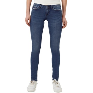 Noisy May Damen Jeans NMEVE LW POCKET PIPING JEANS VI878 Super Slim Fit Blau Tiefer Bund Reißverschluss W 26 L 30