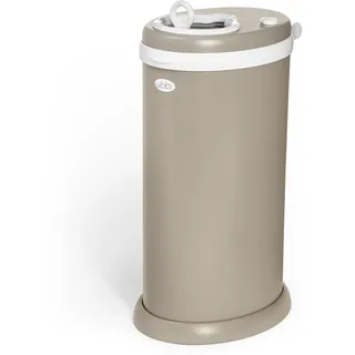 Ubbi Stainless Steel Nappy Pail, Odor Locking, No Special Bag Required, Award-Winning, Registry Must-Have, Matte Taupe