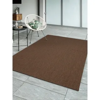 the carpet Teppich Mistra, rechteckig, Höhe: 1 mm, moderner robuster In und Outdoor Teppich braun 80 cm x 150 cm x 1 mm