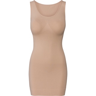 esmara® Damen Kleid figurformend seamless (S(36/38), beige)