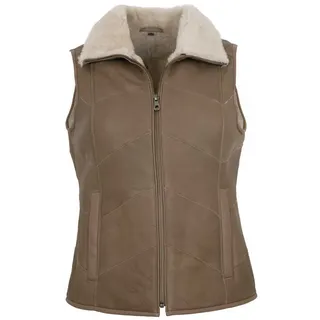 Maddox Lederweste Mariel MADDOX - Damen Lammfellweste Lederweste Lammfell beige beige 42