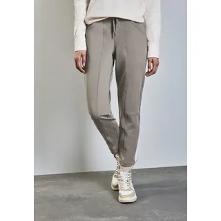 STREET ONE Damen, Gr. 44, Länge 28, braun (ashen maple beige), Jeans, 82% Polyester, 18% Elasthan, unifarben, casual, lang, Jeans, Middle Waist