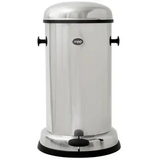 VIPP Mülleimer Vipp Bin Treteimer silberfarben 29 cm x 52,5 cm