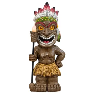MF Hawaii Tiki Figur - Exotische Gartendekoration, 50,5 cm, wetterfestes Polyresin