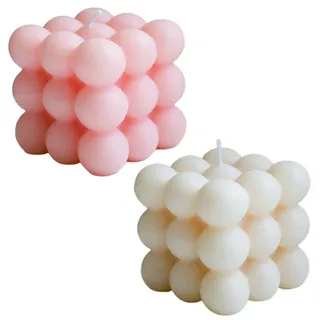 MDYNI 2 Stück Bubble Cube Duftkerze Sojawachs Cool geformte Kerzen Dekorative Kerze für Schlafzimmer Hochzeit Zimmer Dekor