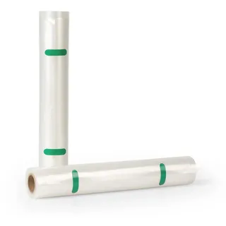 Klarstein Vakuumierbeutel für Vakuumiergerät, 2er Set Vakuumierbeutel Rolle für Lebensmittel, 28x300cm BPA-freie Vakuumierbeutel für Sous Vide, Trockenes/Feuchtes, Wiederverwendbare Vakumierbeutel