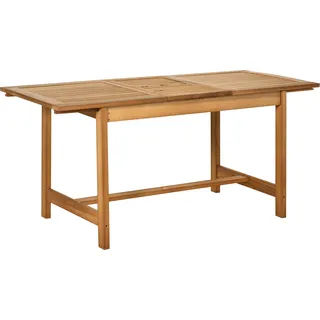 Outsunny Ausziehtisch 160 x 70 x 72 cm rotbraun