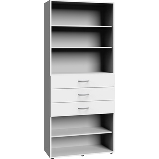 Regal WIMEX "Multiraumkonzept" Regale Gr. B/H/T: 80 cm x 185 cm x 40 cm, weiß Büroregal Büroregale Breite 80 cm