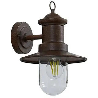 LINDBY Laterne Metall 31,0 cm spritzwassergeschützt 1 x E27 braun