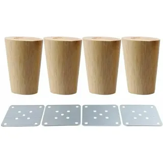 Cm Hohe Möbelfüße Aus Massivholz Mit Montageplatte Und Schrauben Für Sofa, Fernseher, Bett, Esstisch – 5 Cm