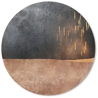 MuchoWow Mauspad Abstrakt - Gold - Design (1-St), Gaming, Rutschfester Unterseite, Mausunterlage, Rund 50x50 cm bunt 50 cm x 50 cm