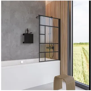 Schulte Duschwand Black Style 70 x 130 cm, 5mm Sicherheitsglas, Schwarz-matt, 1-teilig | Schwarz