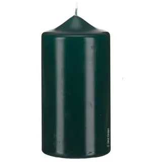 6 Spitzkopf Stumpen Kerzen Dunkelgrün 250 x Ø 100 mm, Kerzen in Cellophan, KOPSCHITZ Qualitätskerzen in RAL Qualität Made in Germany, Kerzen, Anlass, Advent, Weihnachten, Festtag, Festtagskerzen