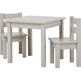 Hoppekids Kindersitzgruppe MADS Kindersitzgruppe, (Set, 5-tlg., 1 Tisch, 4 Stühle), in vielen Farben, mit vier Stühlen grau