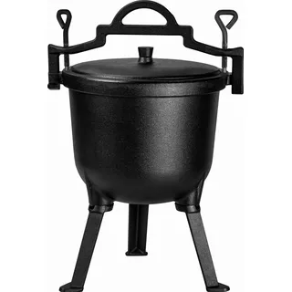 Gusseisen Kessel Feuerkessel 8L Dreibein Dutch Oven Feuertopf Gulaschkessel