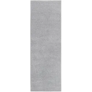 Teppich Jerez, Andiamo, rechteckig, Höhe: 8 mm, Kurzflor, gewebt, Uni-Farben, auch als Läufer grau|rosa 67 cm x 140 cm x 8 mm
