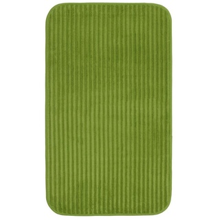 Badematte BERLIN, Dunkelgrün, 100 x 60 cm, Uni, rutschhemmend beschichtet, fußbodenheizungsgeeignet, Polyester, rechteckig grün