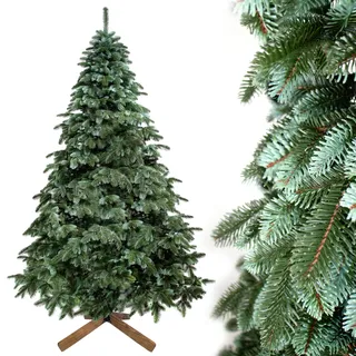 Evergreen Tree® Künstlicher Weihnachtsbaum 230 cm - Premium Tannenbaum Künstlich 100% Spritzguss Weihnachtsbaum mit Holzständer, Made in EU - Artificial Christmas Tree